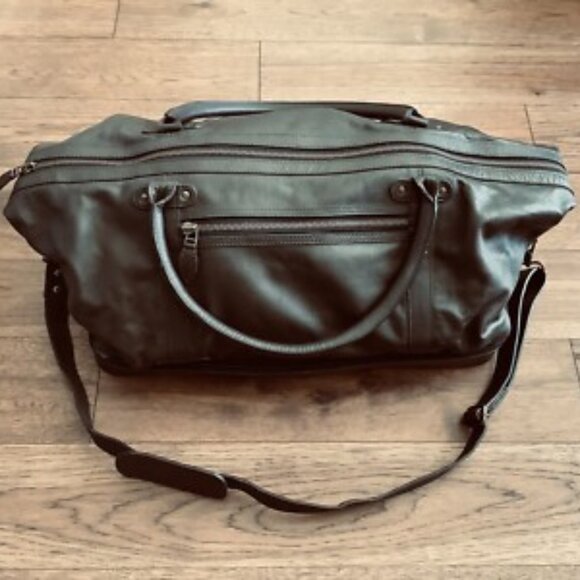 Pottery Barn Grant Leather Weekender - Picture 2 of 5